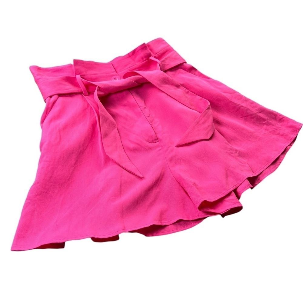 NWT & Other Stories Pink Paper Bag High-Waisted Shorts In Size 8 - Picture 4 of 12
